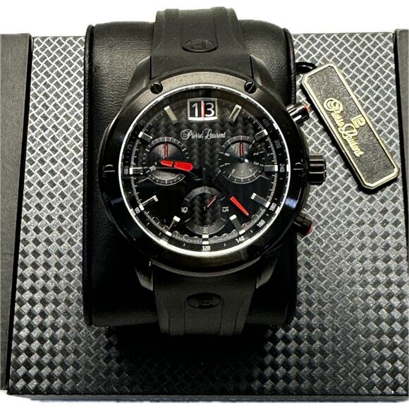 Pierre Laurent Men's Performance Swiss Chronograph Watch 45mm Luxury NWT $850 - Picture 10 of 13